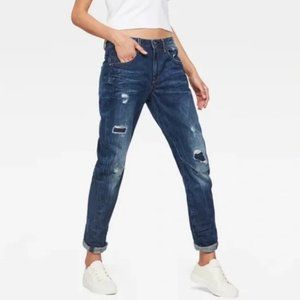 G-Star Arc 3D Low Boyfriend Restored Denim Jeans Sz 25